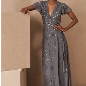 BHLDN Beaded Wrap Dress